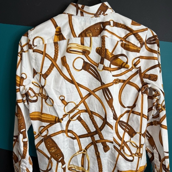 Lauren Ralph Lauren Equestrian Button Down Shirt Size Medium - Picture 8 of 11